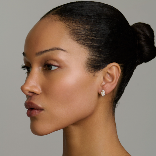 Pavé Marquise Diamond Stuggies by Logan Hollowell Jewelry