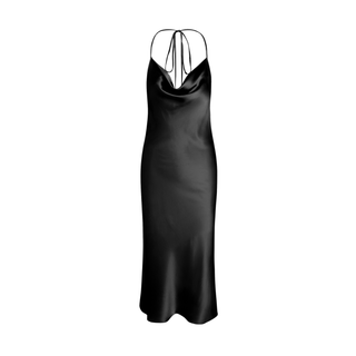 Beline Midi Length Slip Dress Onyx XS  by Logan Hollowell Jewelry