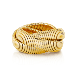 Ouroboros Trinity Bracelet Yellow Gold   by Logan Hollowell Jewelry