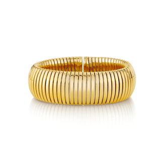 Ouroboros Wide Cuff Yellow Gold   by Logan Hollowell Jewelry
