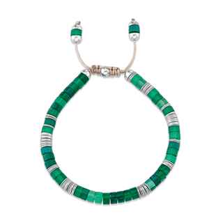 Alpha Bracelet Green Agate    by Logan Hollowell Jewelry
