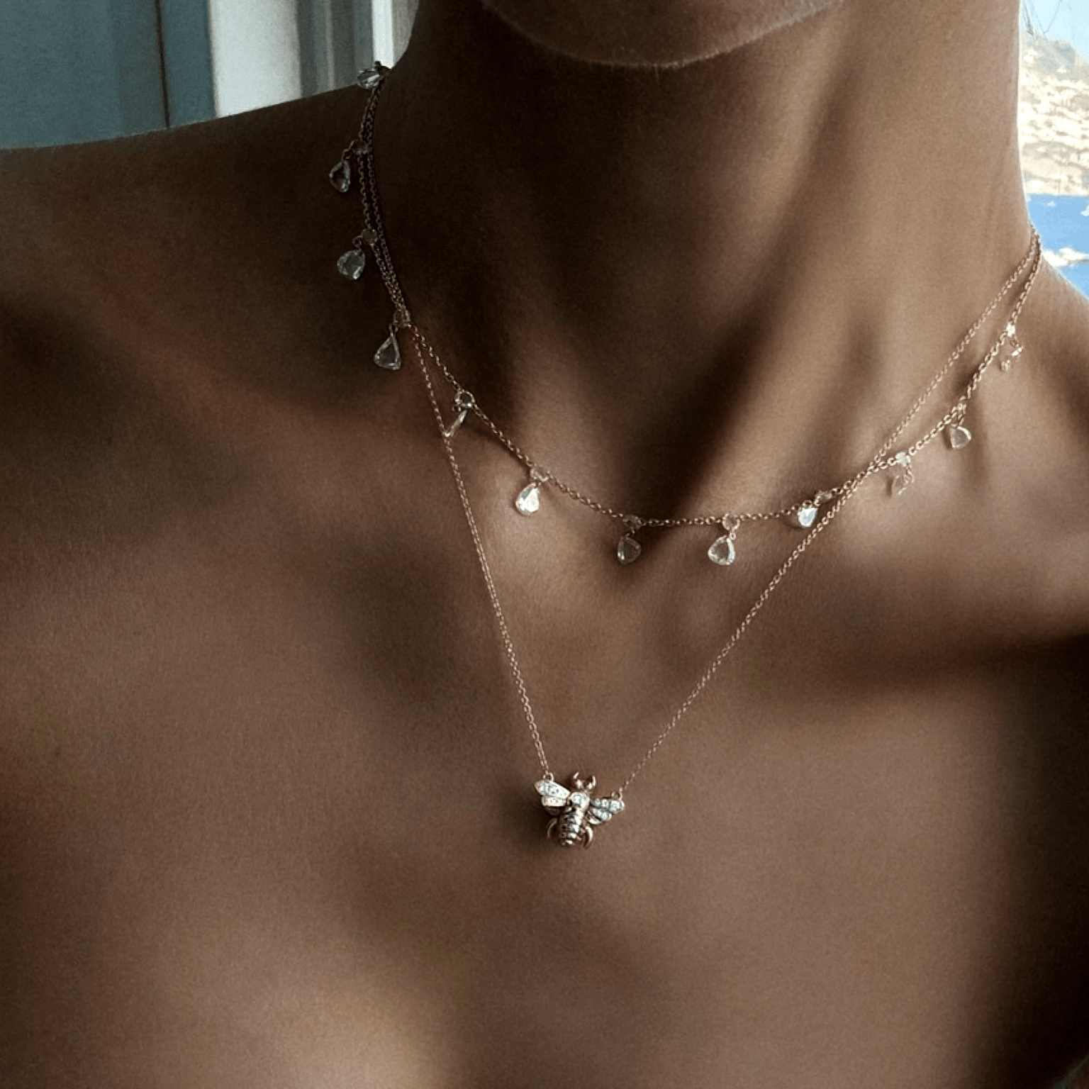 Diamond Honey Bee Necklace | Ready to Ship by Logan Hollowell Jewelry