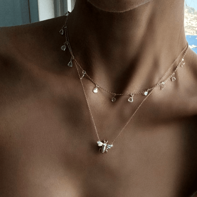 Diamond Honey Bee Necklace | Ready to Ship by Logan Hollowell Jewelry
