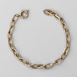 Alchemy Link Bracelet with Hoop Closure | Ready to Ship Yellow Gold   by Logan Hollowell Jewelry