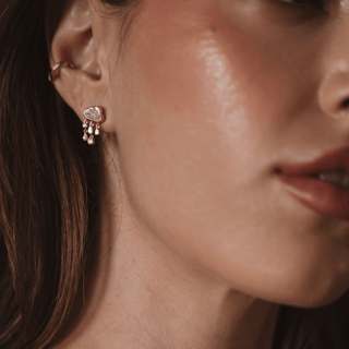 Baby Diamond Rain Cloud Earrings    by Logan Hollowell Jewelry