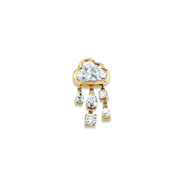 Baby Diamond Rain Cloud Earrings by Logan Hollowell Jewelry