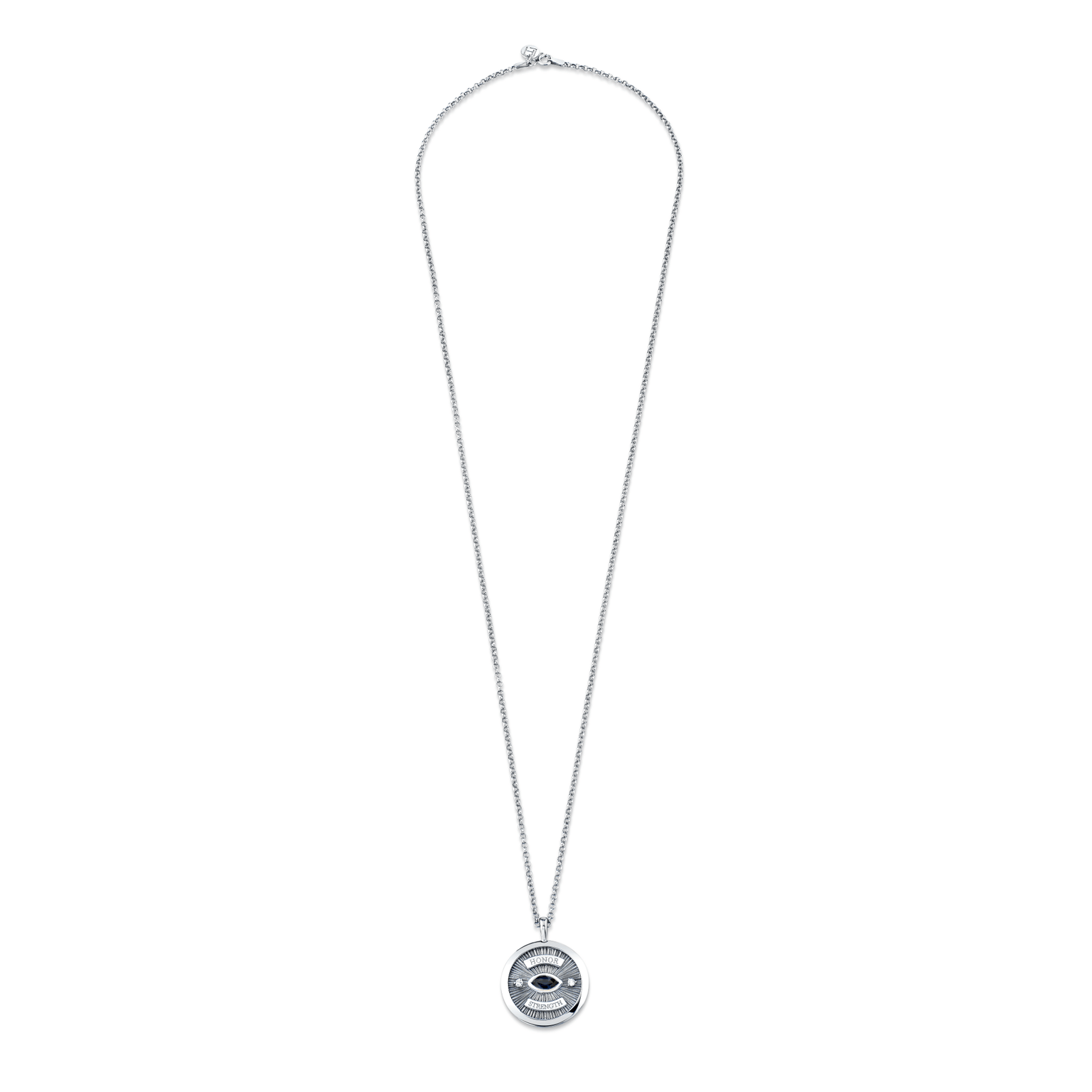 Men’s Sterling Silver Eye of Protection Coin Pendant | Ready to Ship by Logan Hollowell Jewelry