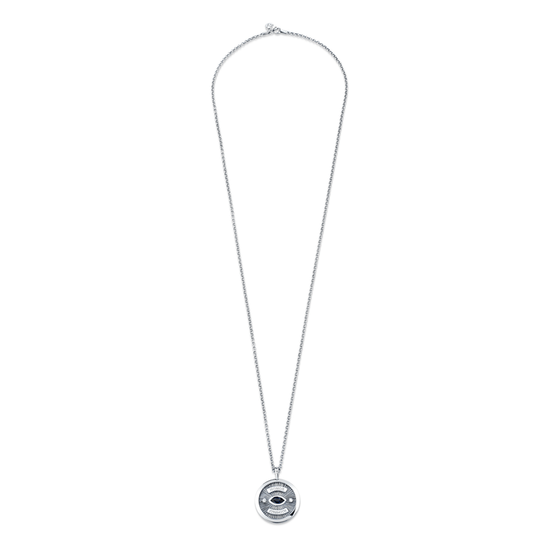 Men’s Sterling Silver Eye of Protection Coin Pendant | Ready to Ship by Logan Hollowell Jewelry
