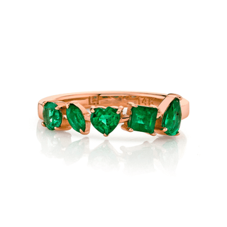 Harmony Emerald Ring Rose Gold 3  by Logan Hollowell Jewelry