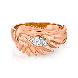 Angel Eye Wing Ring 2 Rose Gold Lab-Created by Logan Hollowell Jewelry