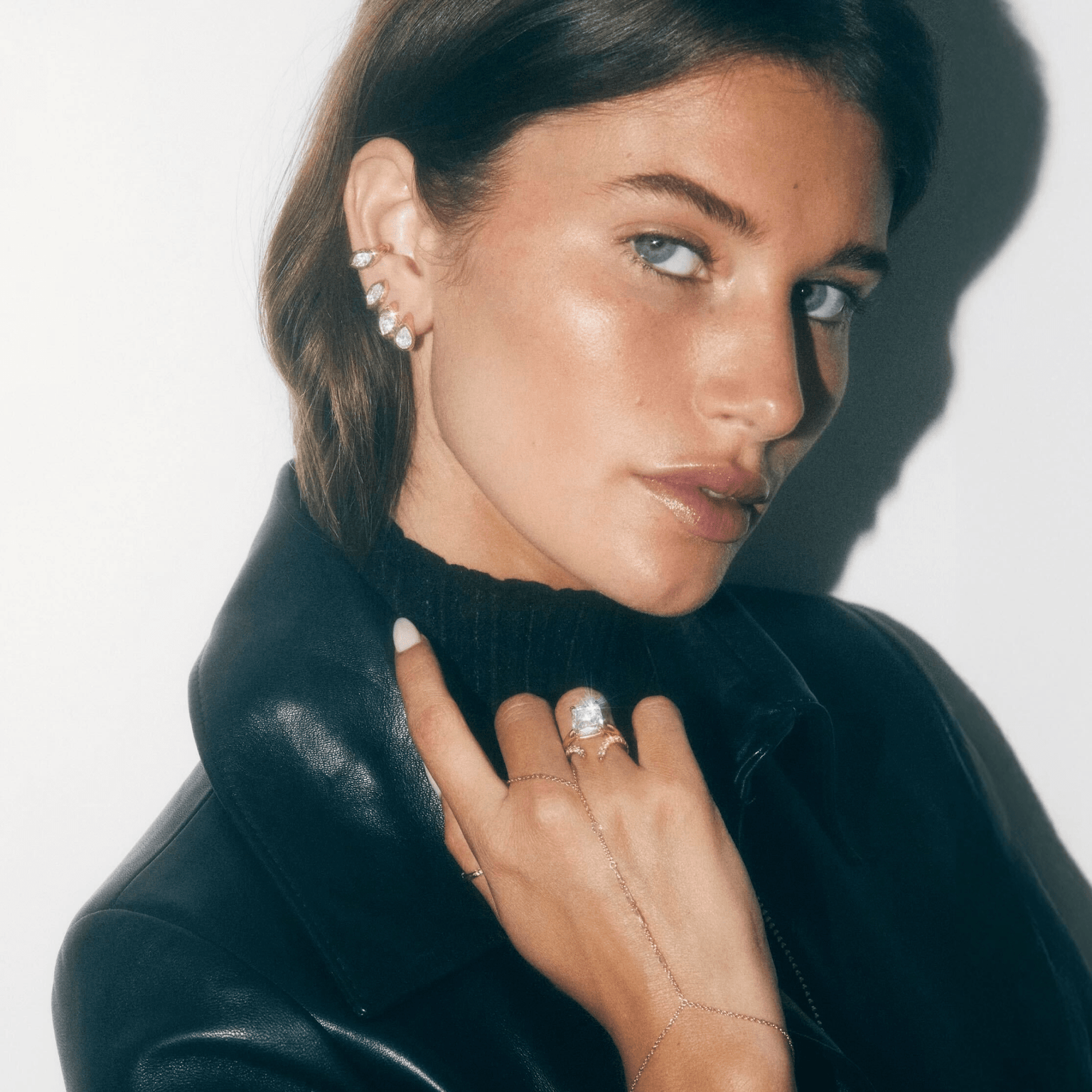 Diamond Marquise River Ear Cuff | Ready to Ship (LAB) by Logan Hollowell Jewelry