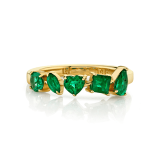 Harmony Emerald Ring Yellow Gold 3  by Logan Hollowell Jewelry