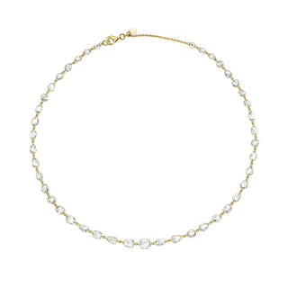 Eau de Rose Cut Calliope Choker Yellow Gold 15" by Logan Hollowell Jewelry