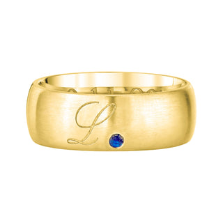 Mens Comfort Fit Band 8 Yellow Gold  by Logan Hollowell Jewelry