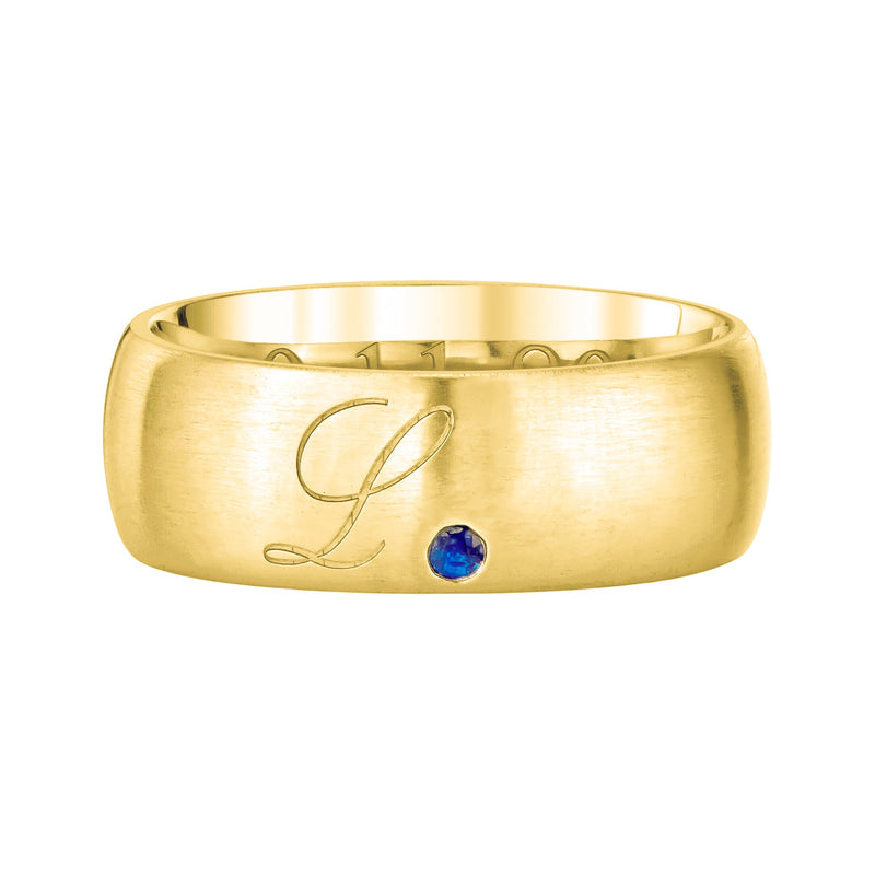 Mens Comfort Fit Band Yellow Gold 8 by Logan Hollowell Jewelry