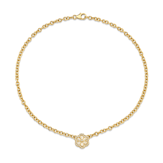 Eternal Jardin Rose Cut Diamond Flower Choker | Ready to Ship Yellow Gold 15"  by Logan Hollowell Jewelry