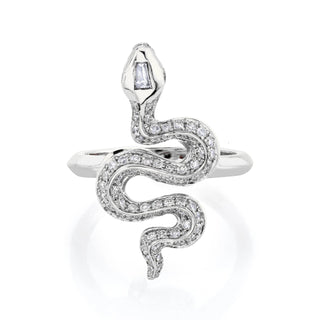 Pavé Diamond Kundalini Ring White Gold 2  by Logan Hollowell Jewelry