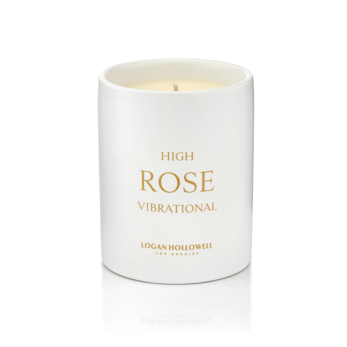 High Vibrational Rose Candle Single Candle   by Logan Hollowell Jewelry