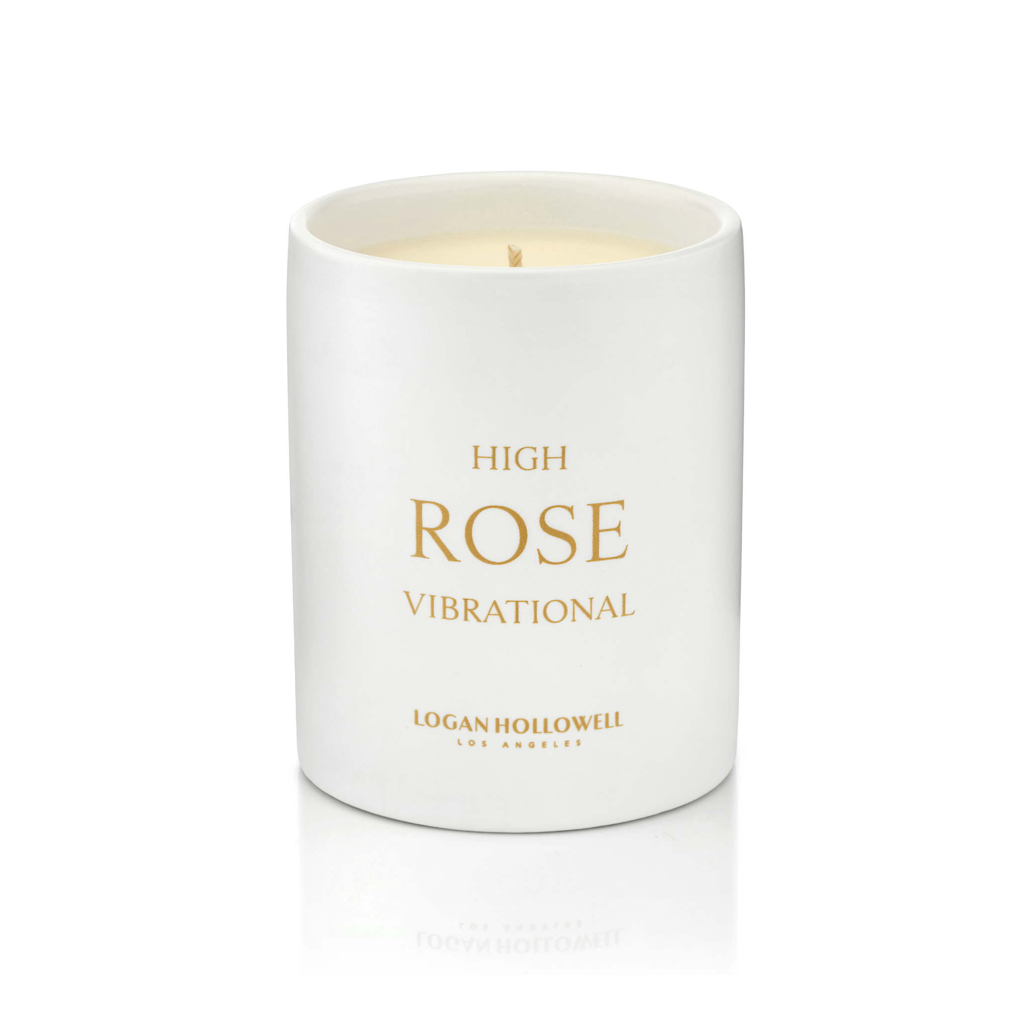 High Vibrational Rose Candle Single Candle   by Logan Hollowell Jewelry