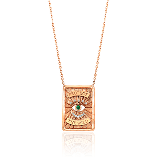 Gaia Protection Necklace | Ready to Ship Rose Gold 20"  by Logan Hollowell Jewelry