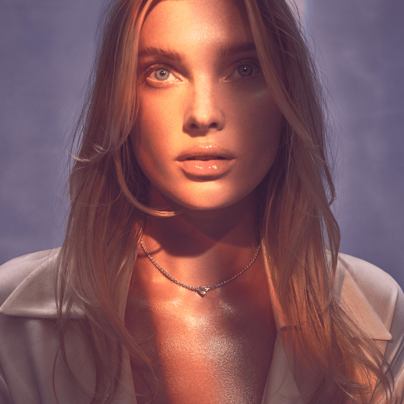 Diamond Luxe Choker with Moonstone Heart Center by Logan Hollowell Jewelry