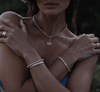 Cosmic Glitter Hand Chain    by Logan Hollowell Jewelry