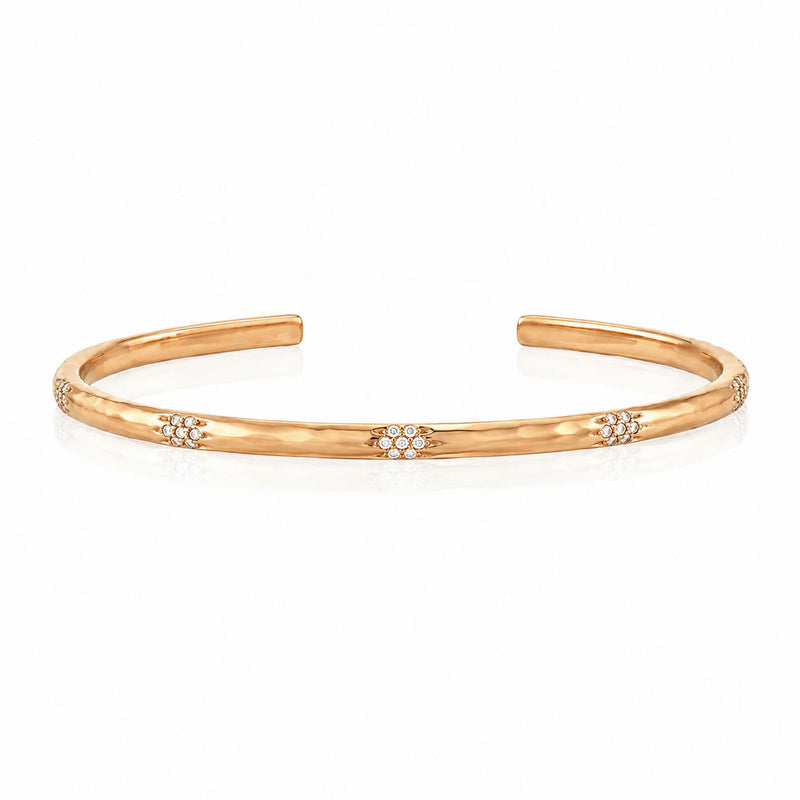 Sevenfold Diamond Bracelet Rose Gold by Logan Hollowell Jewelry
