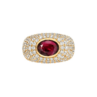 The OG Ruby Signet Ring Rose Gold 3 by Logan Hollowell Jewelry