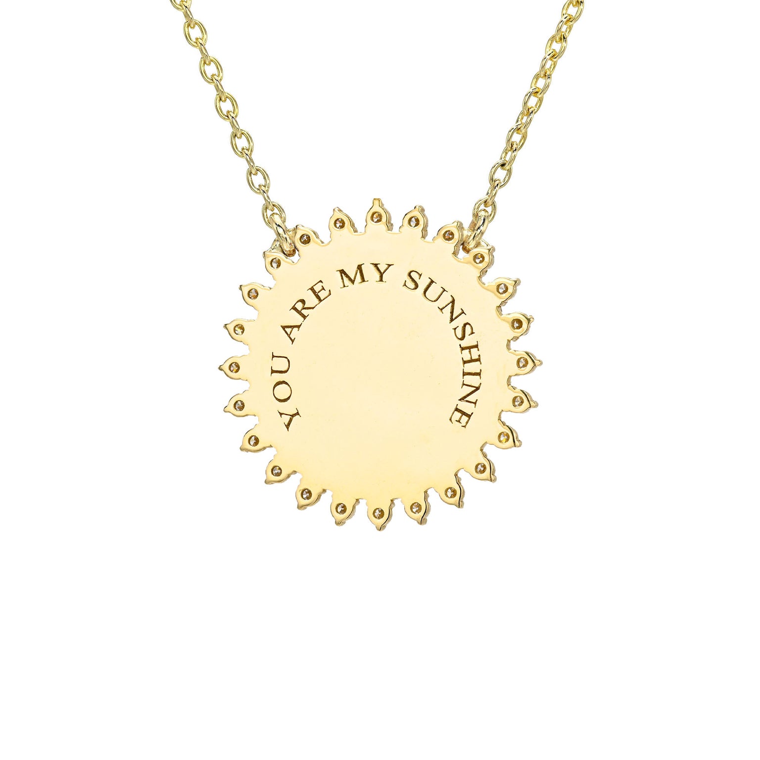"You Are My Sunshine" Diamond Necklace by Logan Hollowell Jewelry