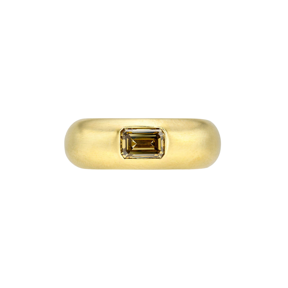 Men’s Desert Diamond Ring Yellow Gold by Logan Hollowell Jewelry