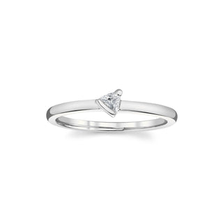 Mini Diamond Trinity Ring White Gold 3  by Logan Hollowell Jewelry