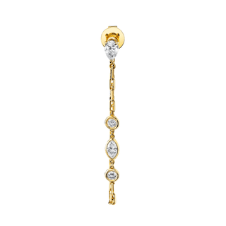 Star Shower Angel Eye Diamond Earrings | Ready to Ship Yellow Gold Single  by Logan Hollowell Jewelry