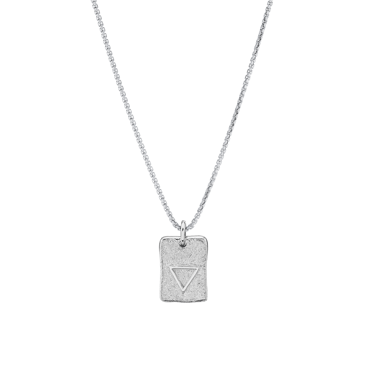 Water Element Plate Necklace 18" White Gold  by Logan Hollowell Jewelry