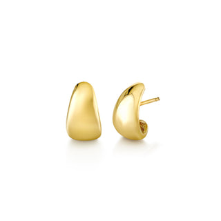 Baby Tusk Earrings Yellow Gold   by Logan Hollowell Jewelry