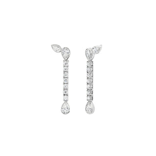 Iris Diamond Earrings White Gold   by Logan Hollowell Jewelry