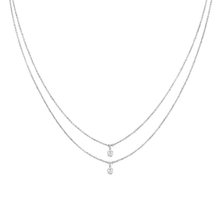 Toi Et Moi Diamond Necklace White Gold   by Logan Hollowell Jewelry