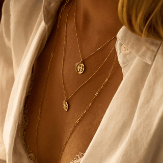 Baby Divine Feminine Alchemy Coin Necklace    by Logan Hollowell Jewelry