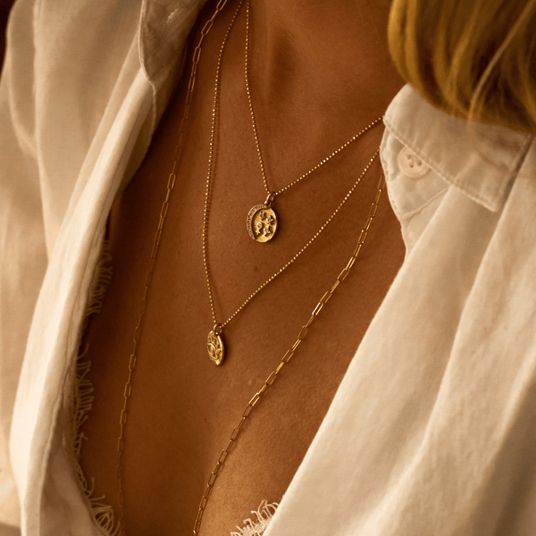 Petite Divine Feminine Alchemy Coin Necklace by Logan Hollowell Jewelry