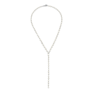 Aphrodite Rose Cut Lariat White Gold   by Logan Hollowell Jewelry