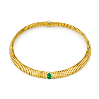 Ouroboros Choker with Emerald Yellow Gold   by Logan Hollowell Jewelry