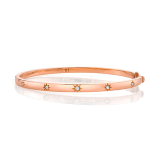 Baby 5 Star Diamond Bracelet Rose Gold Petite  by Logan Hollowell Jewelry
