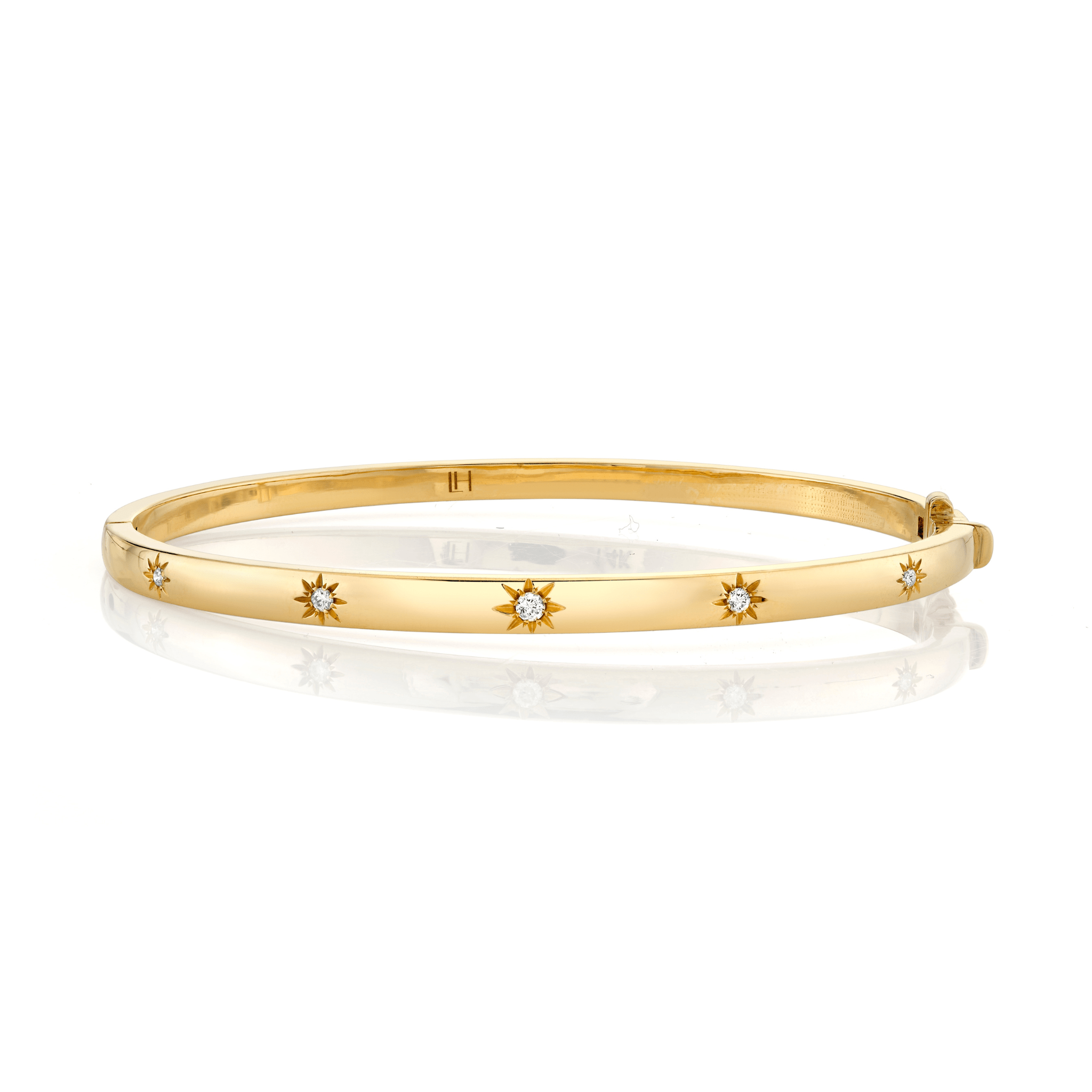 Baby Star Set Diamond Bracelet | Ready to Ship Yellow Gold Petite (6.5") by Logan Hollowell Jewelry