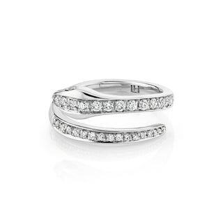 Diamond Kundalini Coil Ring White Gold 2  by Logan Hollowell Jewelry