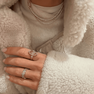 18k LH Petite White Diamond Tennis Choker    by Logan Hollowell Jewelry