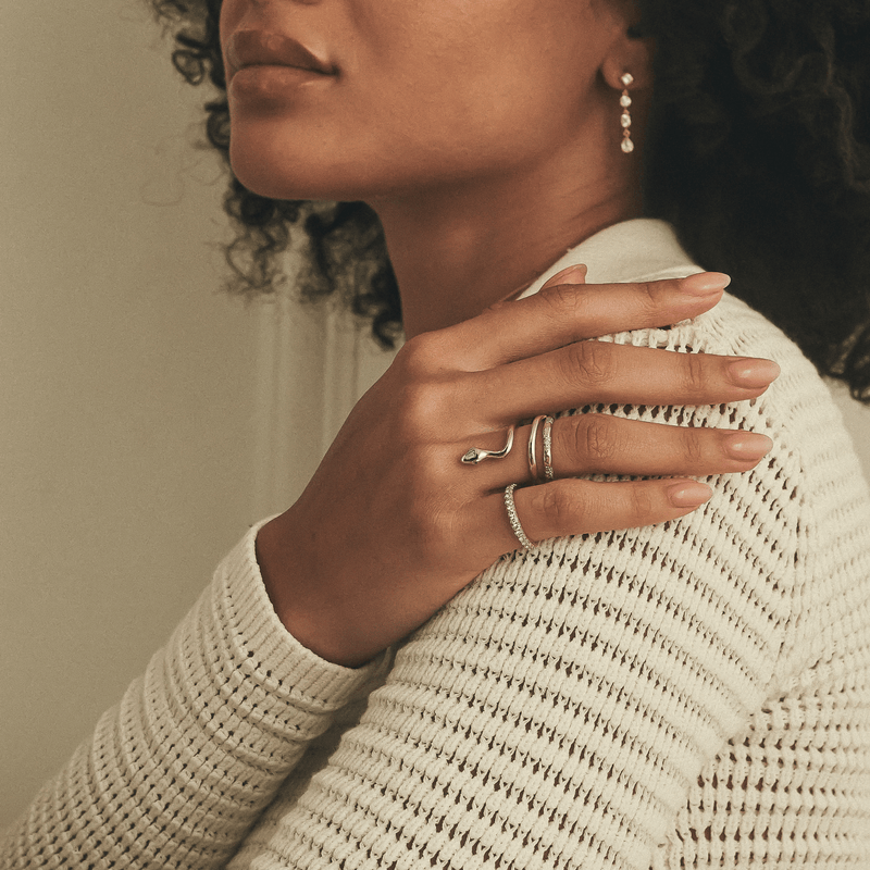 Sevenfold Diamond Stack Ring    by Logan Hollowell Jewelry