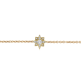 Pavé North Star Bracelet | Ready to Ship Yellow Gold   by Logan Hollowell Jewelry