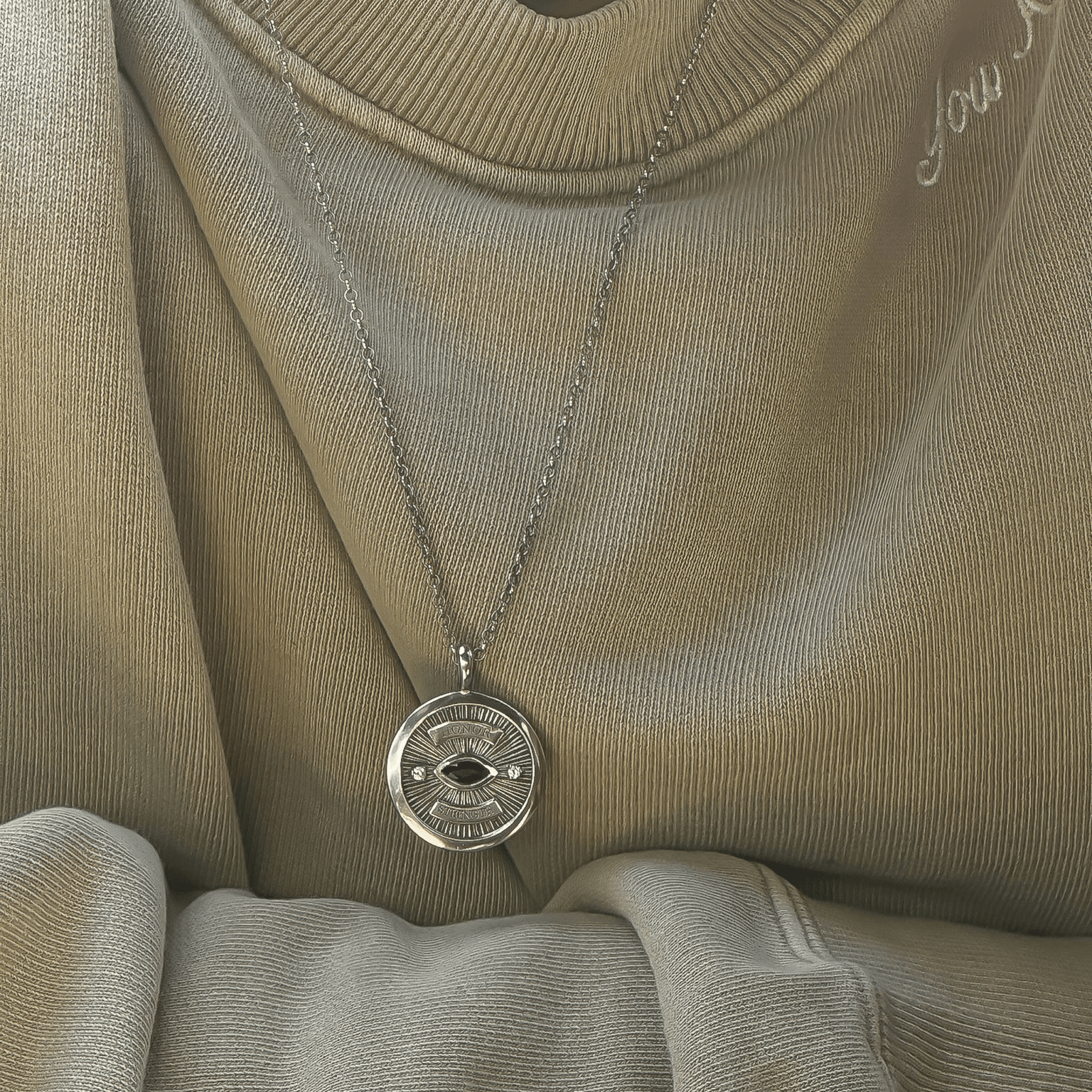 Men’s Sterling Silver Eye of Protection Coin Pendant | Ready to Ship by Logan Hollowell Jewelry