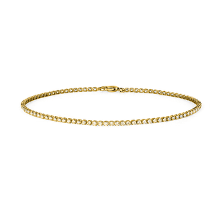 Mini Diamond Goddess Bracelet | Ready to Ship Yellow Gold 7" (Classic)  by Logan Hollowell Jewelry