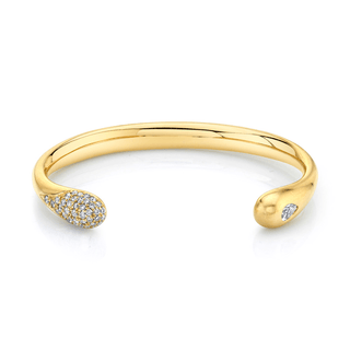 Elixir of Life Pavé Diamond Cuff | Ready to Ship Yellow Gold Petite  by Logan Hollowell Jewelry