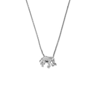 Baby Elephant Necklace White Gold   by Logan Hollowell Jewelry